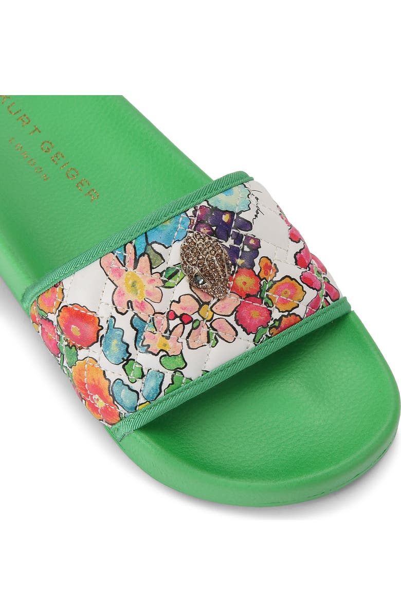Kurt Geiger London Meena Eagle Slide Sandal, Alternate, color, Green/ Open White