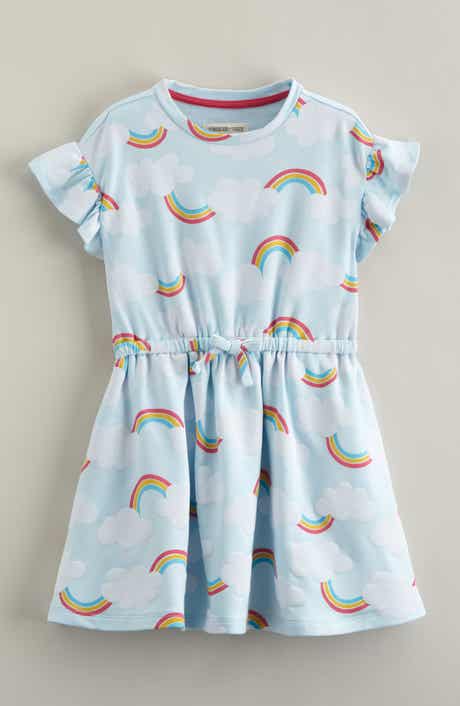 Kids' Print Flutter Sleeve Fleece Dress