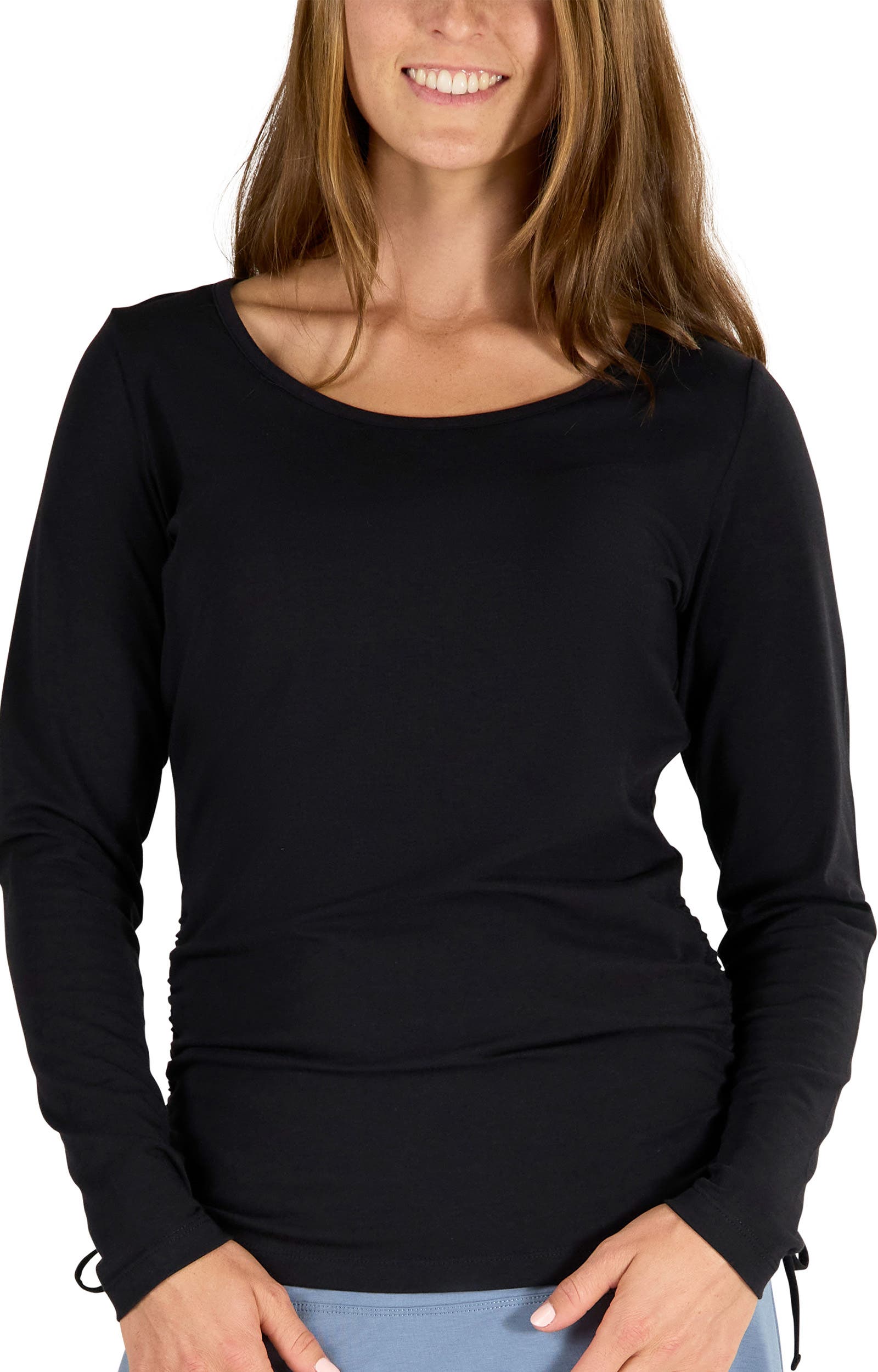 Long Sleeve Ruched Everyday Tee
