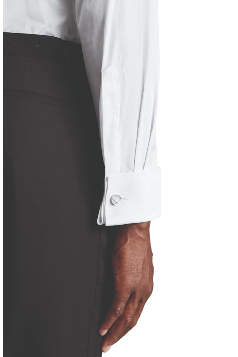 Bib Front Wing Collar Evening Shirt, Alternate, color, White