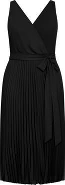 City Chic Zella Sleeveless Pleated Dress