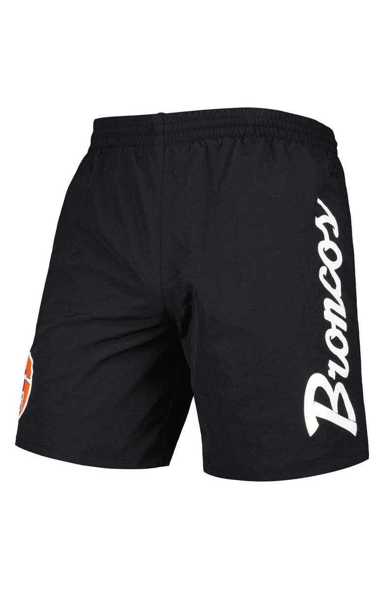 Mitchell & Ness Men's Mitchell & Ness Black Denver Broncos Team Essentials Nylon Shorts, Alternate, color, Black