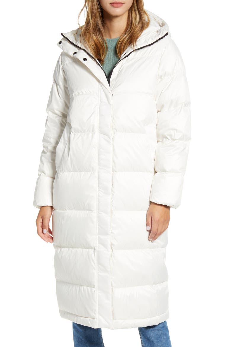 The ReNew Long Puffer Coat, Alternate, color, BONE