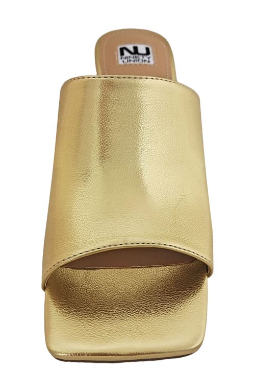 Ninety Union Florence Square Toe Mule In Gold
