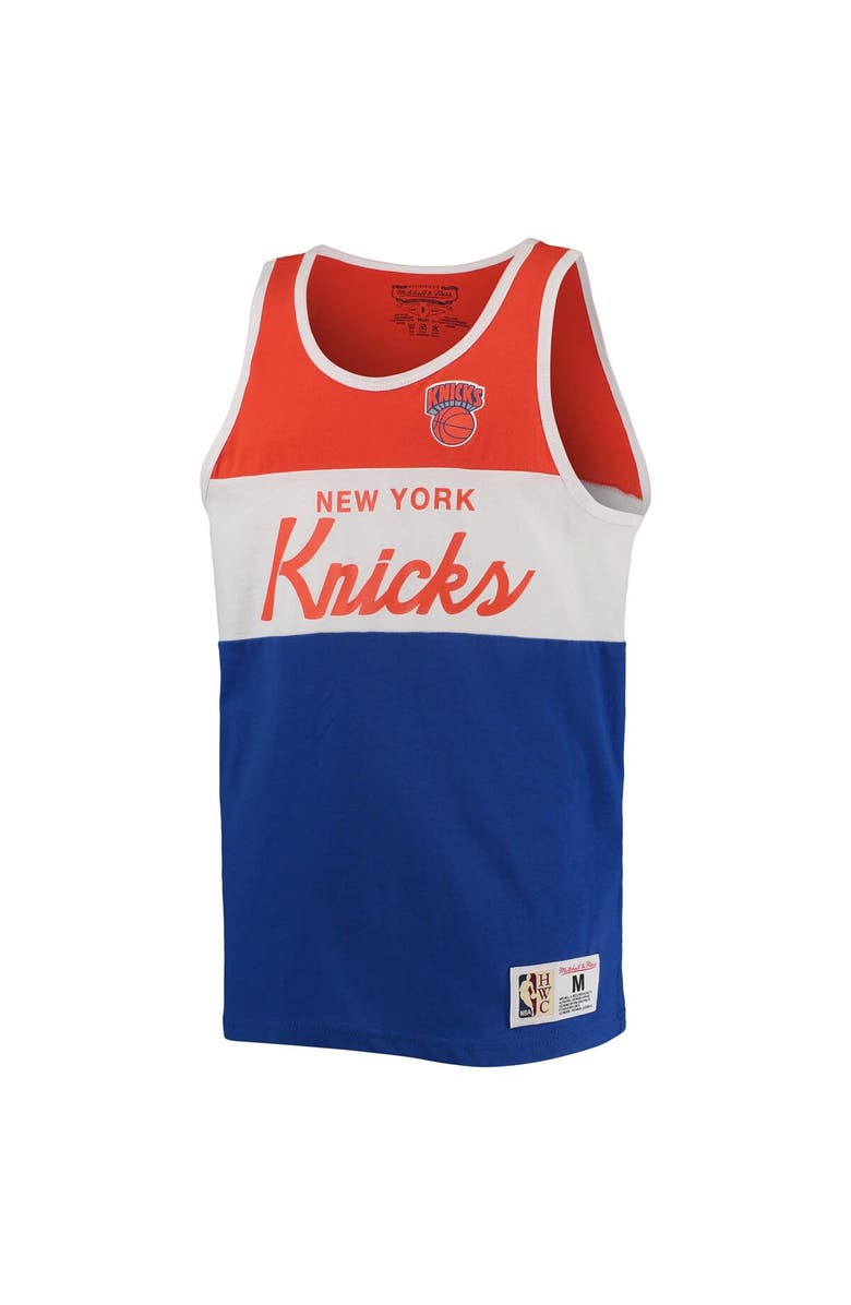 Mitchell & Ness Youth Mitchell & Ness Royal/Orange New York Knicks Hardwood Classics Special Script Tank Top, Alternate, color, 