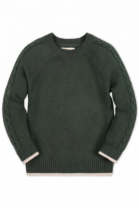 Kids' Organic Raglan Crew Neck Sweater