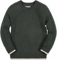 Hope & Henry Kids' Organic Raglan Crew Neck Sweater