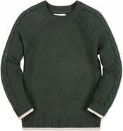 Hope & Henry Kids' Organic Raglan Crew Neck Sweater