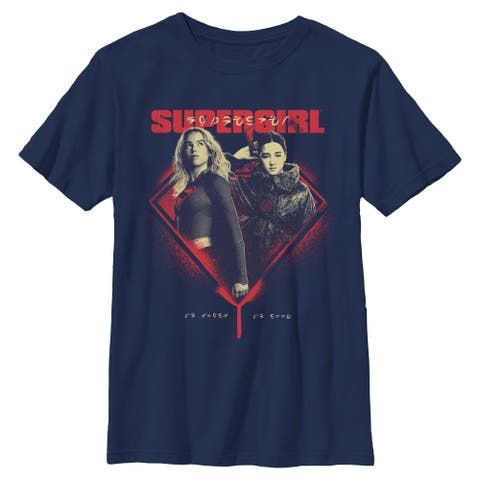 Boy's Supergirl Kara and Ruthye Logo  Graphic T-Shirt