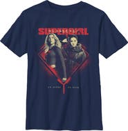 Supergirl Boys' Kara and Ruthye Logo Graphic Short Sleeve T-Shirt