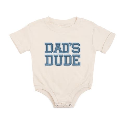 Dad's Dude Patch Short Sleeve Romper (Baby)
