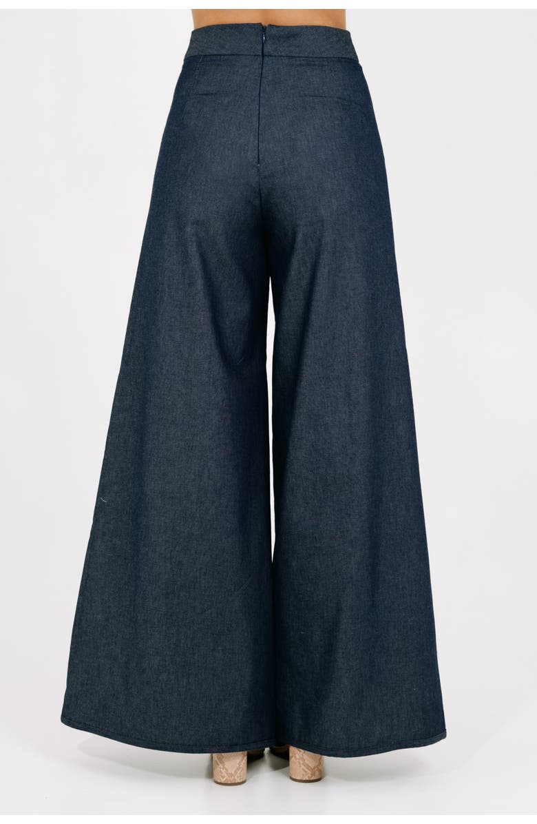 Valentina Gordon Flow Wide-Leg Denim Pants, Alternate, color, Dark Denim