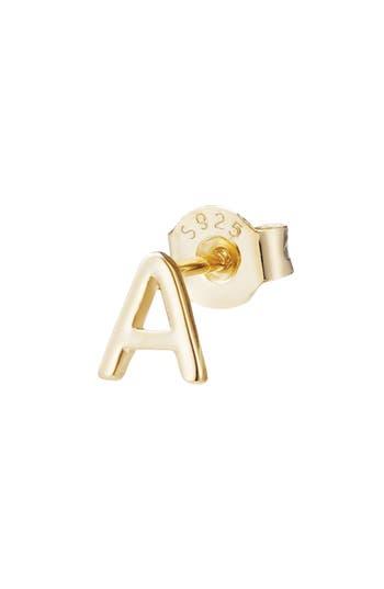 Adornia Fine Initial Stud Earrings