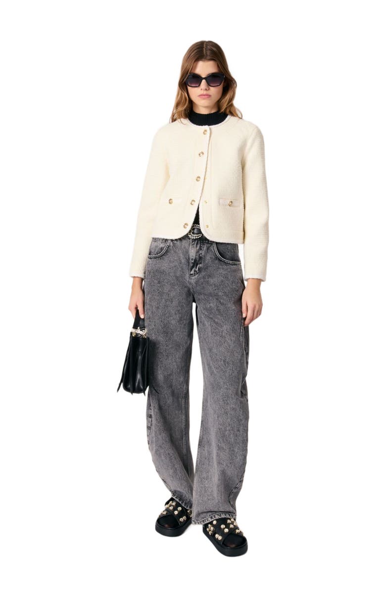 maje Short tweed jacket, Main, color,