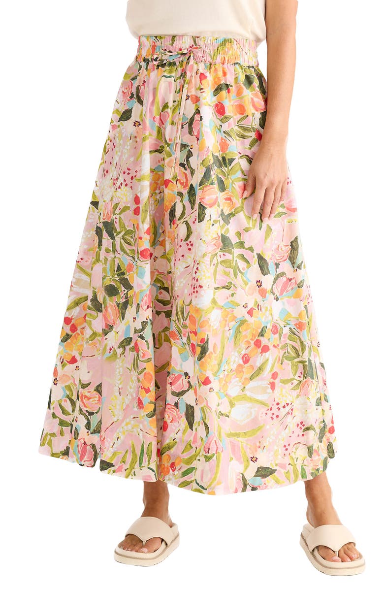 Brave+True Eliza Floral Print Maxi Skirt, Main, color, Zoes Garden