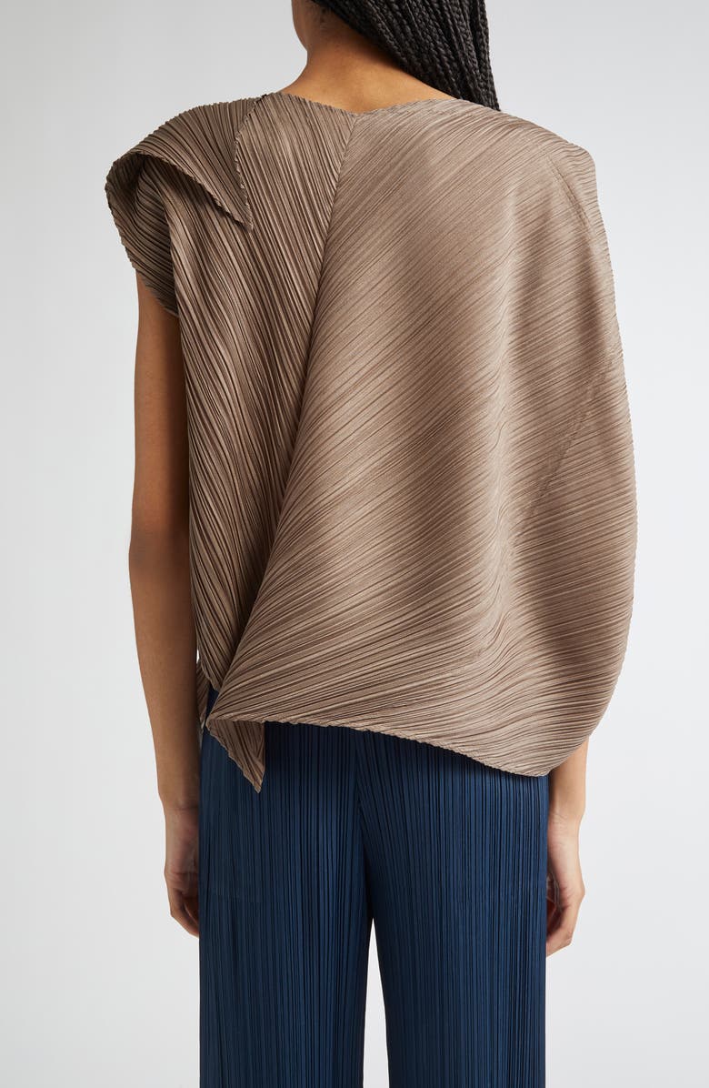 Pleats Please Issey Miyake Pleated Flare Top, Alternate, color, 