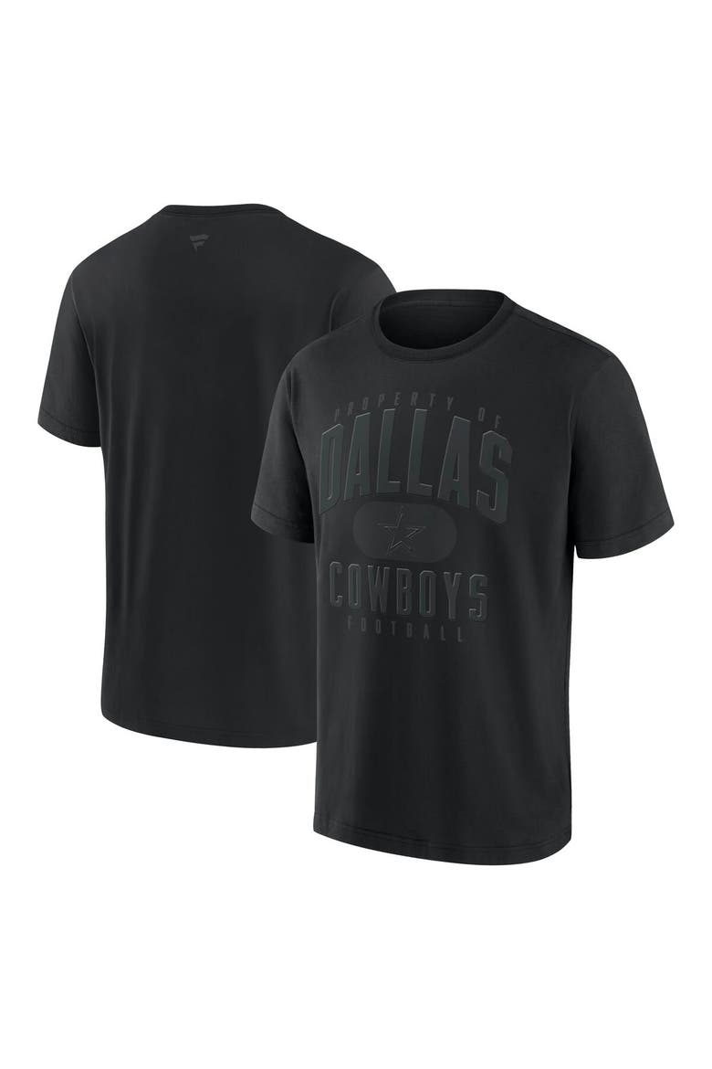 Men's Fanatics Black Dallas Cowboys Black Out Heavyweight T-Shirt, Main, color, Black