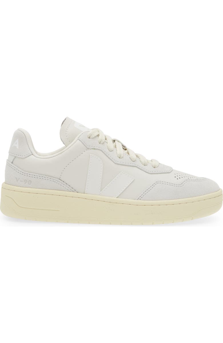 Veja V-90 Leather Sneaker, Alternate, color,