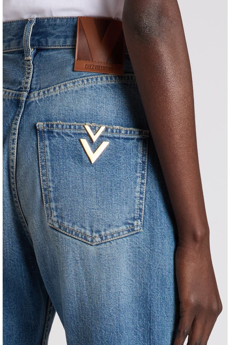 Vgold Crop Straight Leg Jeans, Alternate, color, DENIM