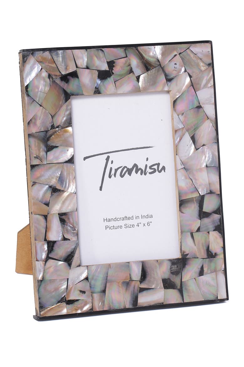 Mother-of-Pearl Picture Frame - Irregular Pattern, Alternate, color, GREY