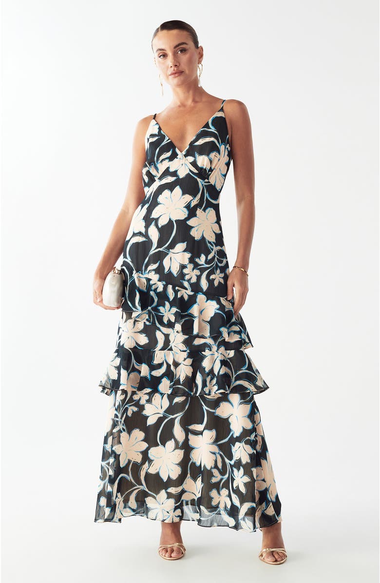 SAVEL Tess Midi Dress, Main, color, Falling Garden