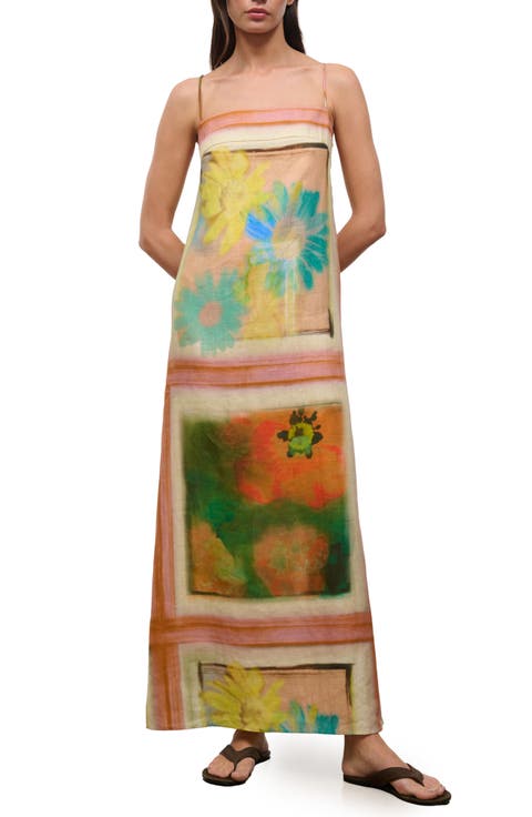 Laura Sleeveless Linen Maxi Dress