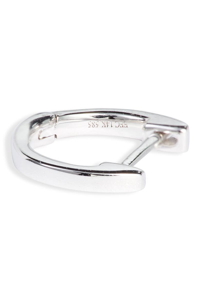 Mini Huggie Hoop Earrings, Alternate, color, WHITE GOLD