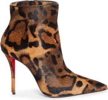 Miss Z Genuine Calf Hair Pointed Toe Bootie