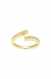 Adornia 14K Gold Plated Cubic Zirconia Bypass Toe Ring