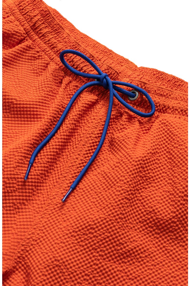 Winterton River Seersucker Swim Trunks, Alternate, color, SUNSET