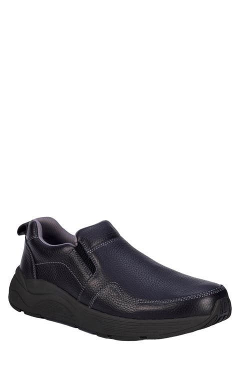 Match Leather Slip On Sneaker