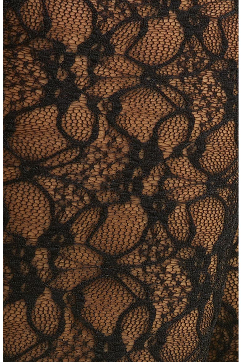 Lace Knee High Socks, Alternate, color, BLACK