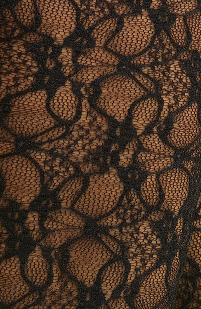 HIGH HEEL JUNGLE Lace Knee High Socks, Alternate, color, Black