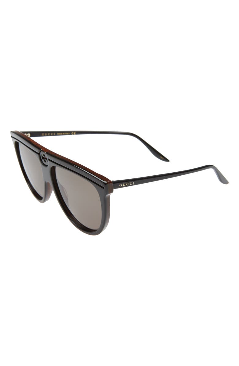 Gucci 61mm Aviator Sunglasses, Alternate, color, 