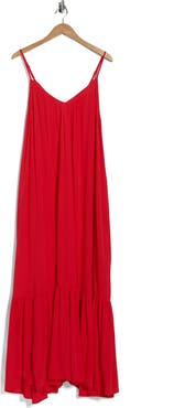 Melrose and Market Ruffle Hem Gauze Maxi Slipdress