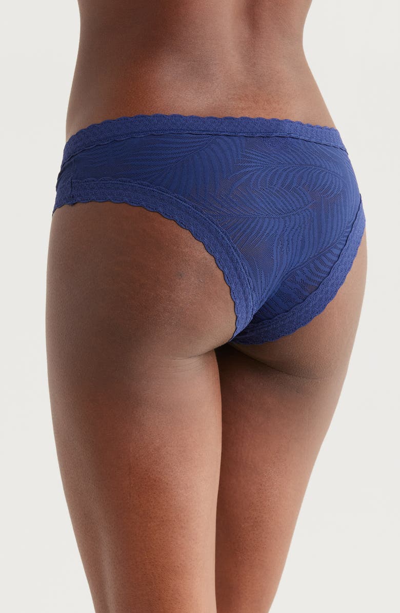 MeUndies Allover Lace Tanga, Alternate, color, Navy Feather