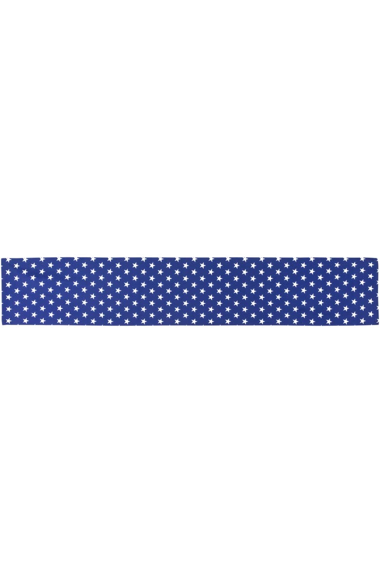 Northlight Patriotic Stars Table Runner - 72" - Blue and White, Main, color, Blue