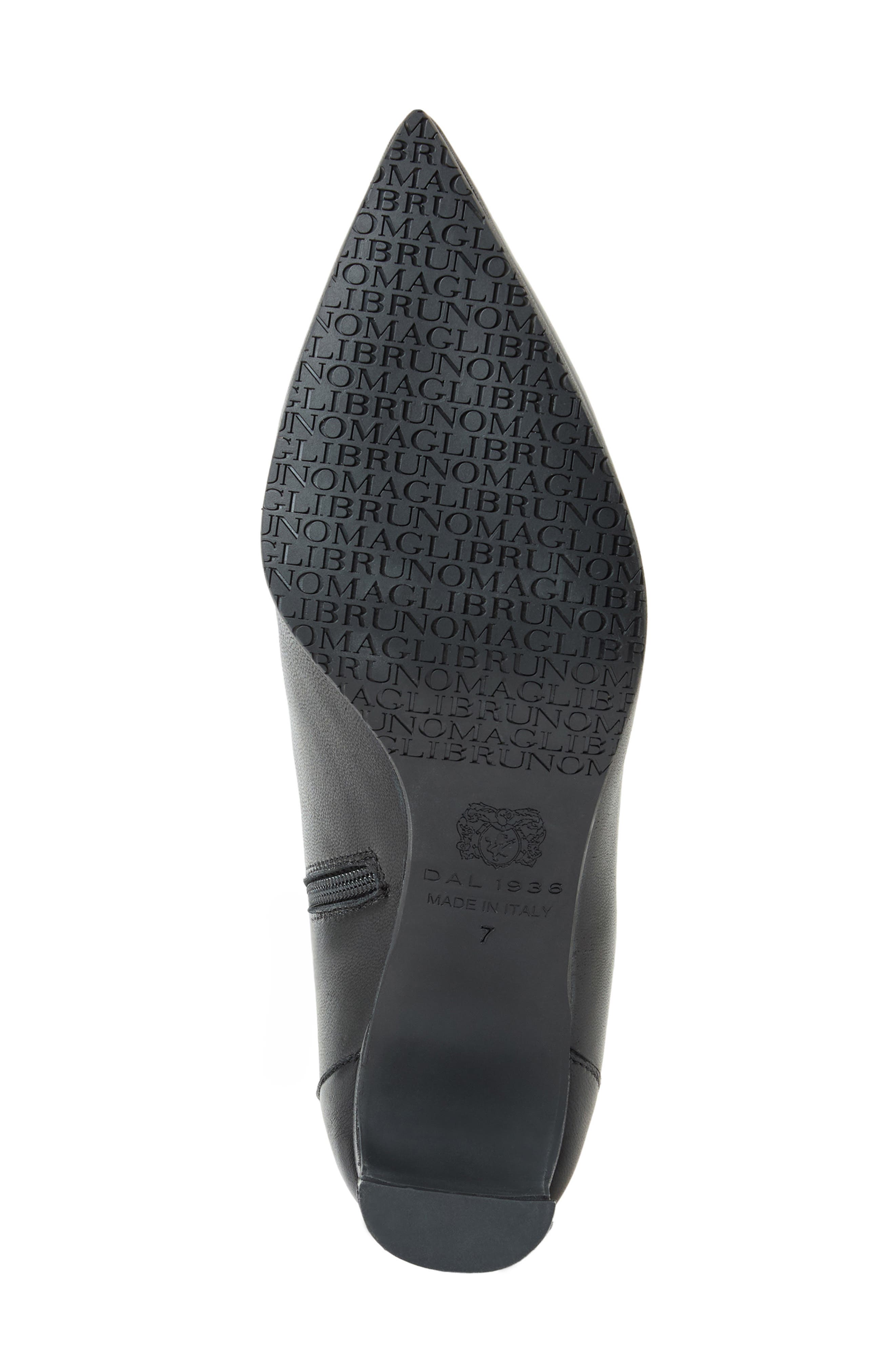 Fiama Pointed Toe Bootie, Alternate, color, BLACK LEATHER