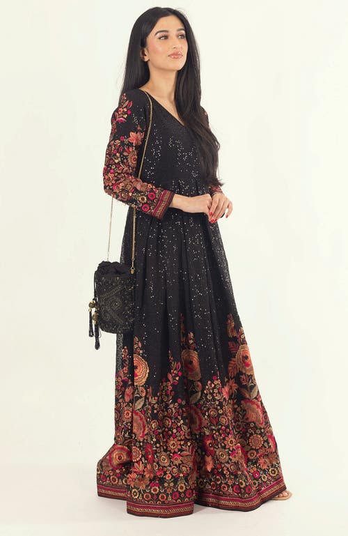 Raas Ravina Embroidered Bucket Bag In Black