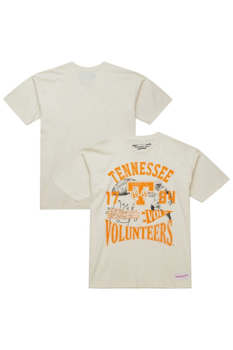 Men's Mitchell & Ness  Cream Tennessee Volunteers Heritage Scholar T-Shirt, Main, color, Cream