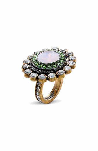Octavia Crystal Double Halo Cocktail Ring