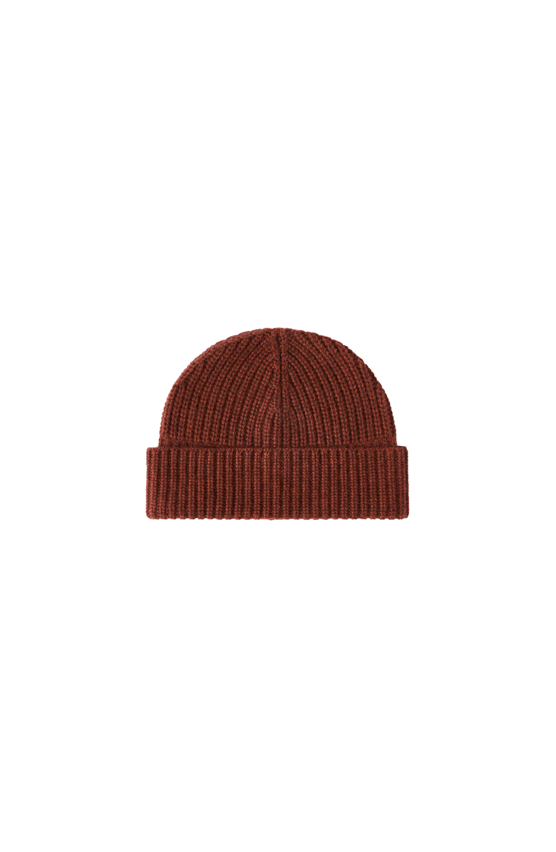 Brunello Cucinelli Cashmere English rib knit beanie, Alternate, color, Firebrick