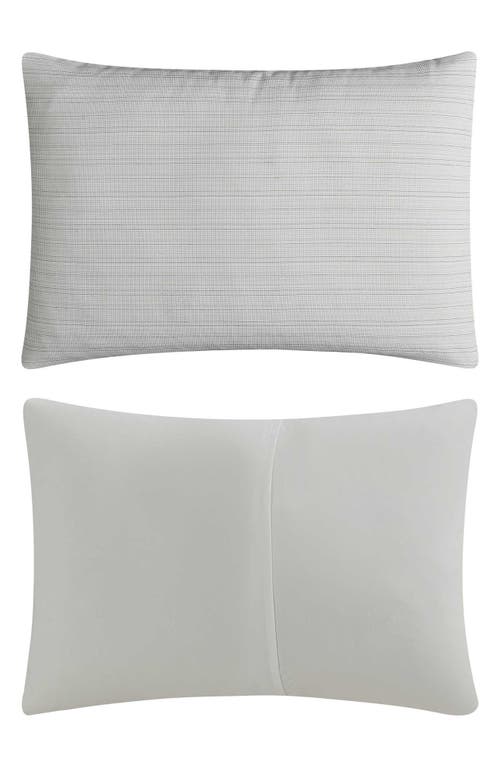 Kenneth Cole Reaction Space Dye Grid Yarn Waffle Reversible Comforter & Sham Set