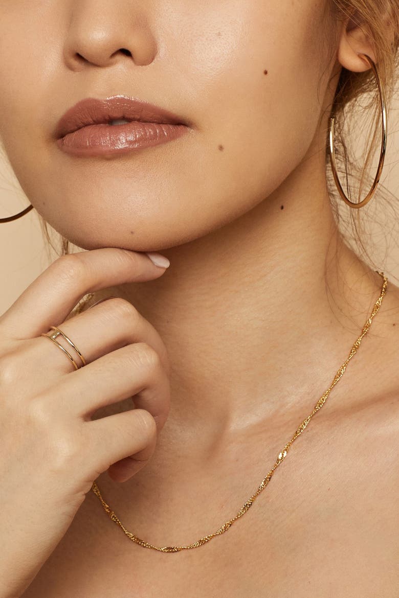 10K Gold Bold Spirah Chain Necklace, Alternate, color, Yellow Gold