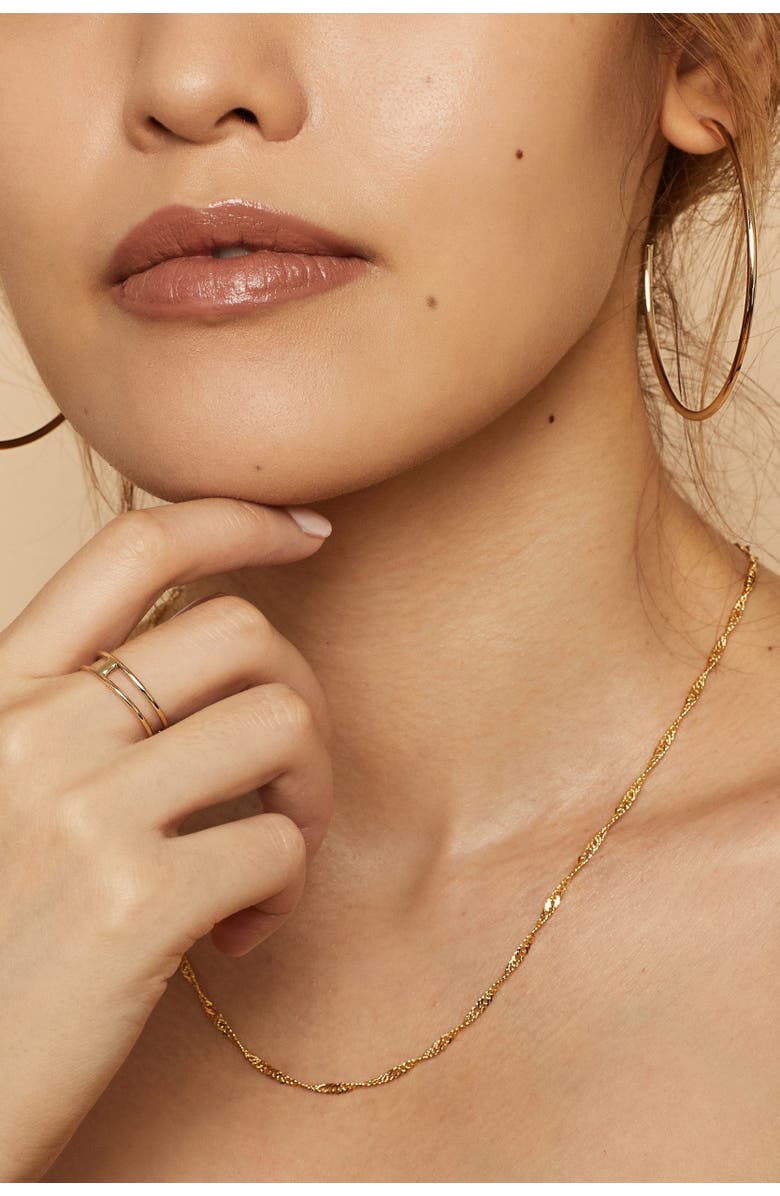 Oradina 10K Gold Bold Spirah Chain Necklace, Alternate, color, Yellow Gold