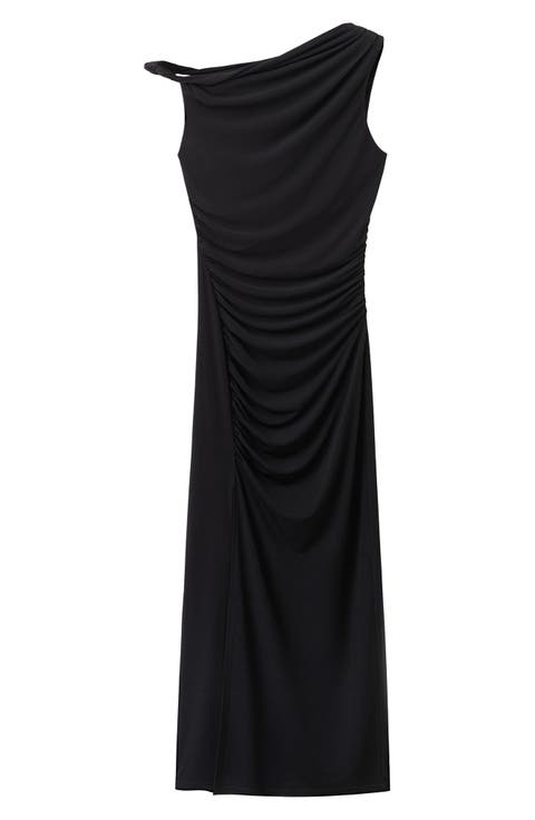 Tory Ruched One-Shoulder Midi Dress