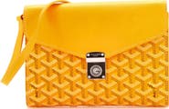 Pre-Owned Goyard Chypre Wallet on Strap Coated Canvas with Leather