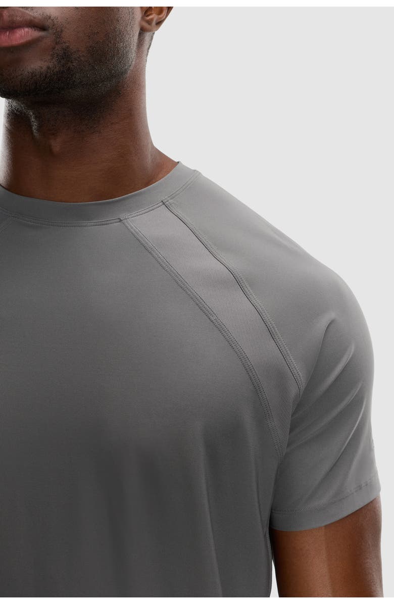 Peloton Essential Jersey Rib Short Sleeve, Alternate, color, Fossil Gray