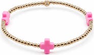 Bowood Lane Halo Pink Cross Bracelet