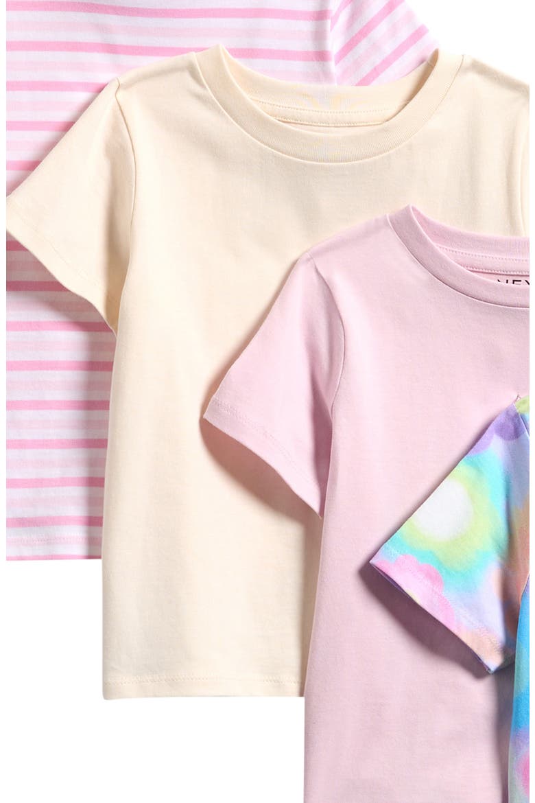 Kids' Assorted 5-Pack Cotton T-Shirts Set, Alternate, color, PINK ASSORTED